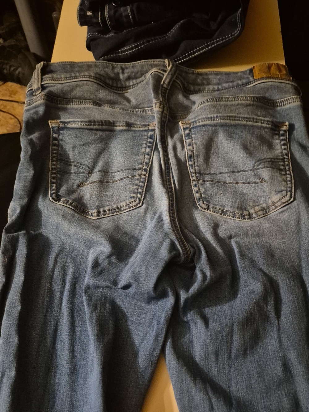 Classic Womens Blue Denim Jeans - Straight Fit